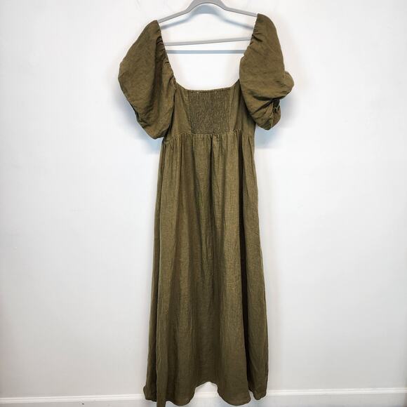 Elegant Olive Green Maxi Dress - Picture 3 of 12